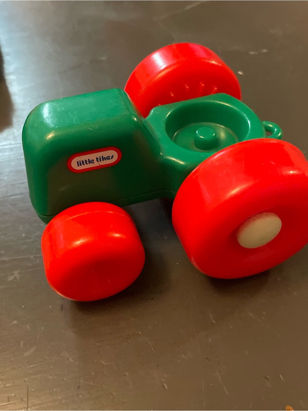 Vintage Little Tikes Tykes Green Tractor with Red Wheels